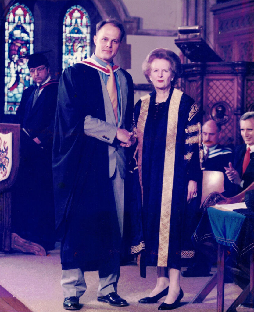 Baroness Margaret Thatcher, former Prime Minister of the United Kingdom.